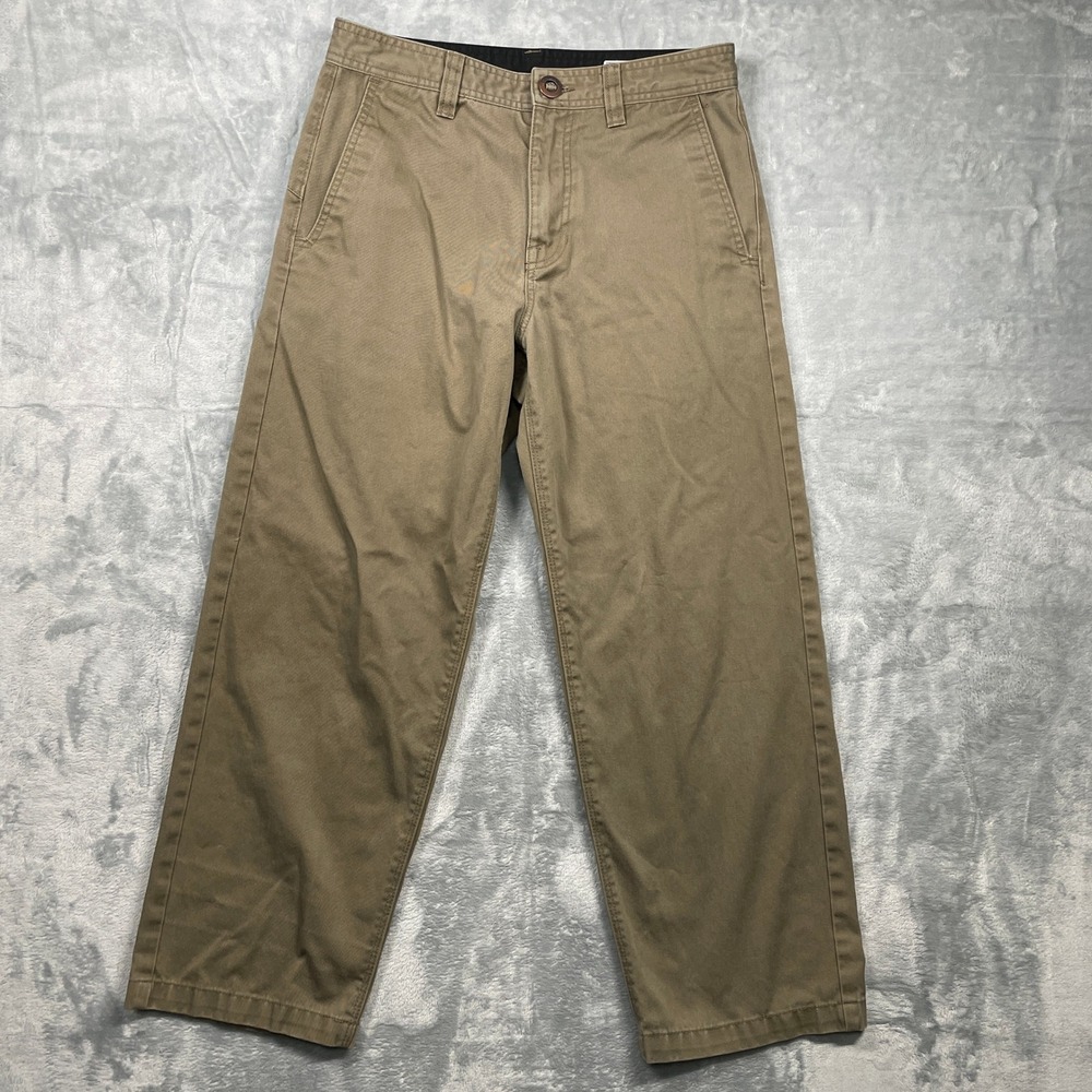 Volcom‎ True To This Mens Khaki Chino Pants Size 29 Relaxed Fit Casual Workwear